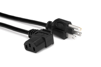 Hosa PWC-141R 1' Right-Angle IEC C13 to NEMA 5-15P Power Cord, 18 AWG