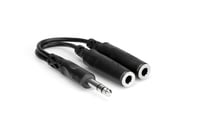 Hosa YPP-118 6" 1/4" TRS to Dual 1/4" TRSF Headphone Splitter Cable