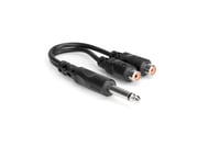 Hosa YPR-103 6" 1/4" TS to Dual RCA-F Audio Y-Cable