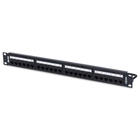 Belden RV6PPF1U24BK  REVConnect CAT6+ Patch Panel, Flat, 24-Port, 1U