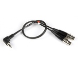 Lectrosonics MCSRTRS  12" Right Angle 3.5mm TRS to Dual TA3F Adapter Cable 