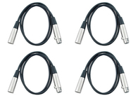 Cable Up DMX-XX510-FOUR-K  Cable, DMX 5pM-5pF 10ft 4-Pack 