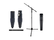 Shure SM57LC-SOLO Bundle SM57 Instrument Microphone with Boom Stand and XLR Cable