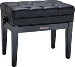 Roland RPB-500BK Piano Bench, Vinyl Seat, Music Compartment, Black Satin