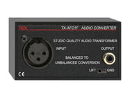 RDL TXAFC1F Dual Audio Converter, Balanced to Unbalanced-Terminals, Dual-RCA