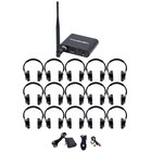 VocoPro SILENTDISCO-115  (1) 3-Channel Wireless Transmitters, (15) LED Headphones 