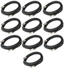 Cable Up DMX-XX310-TEN-K DMX 3-Pin Lighting Cable Bundle (10) Pack of DMX-XX3-10 DMX Cables