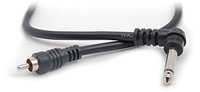 Hosa CPR103R Audio Cable, Unbalanced Right-Angle 1/4" Male to RCA Male, 3 Feet