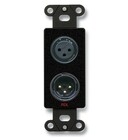 RDL DB-XLR2 XLR 3-pin Female and 3-pin Male on D Plate, Terminal Block, Black