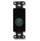 RDL DB-XLR3F XLR 3-pin Female Jack on D Plate, Terminal Block, Black