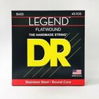 DR Strings FL-45 Polished Flatwound Stainless Steel Bass Strings, Medium 45-105