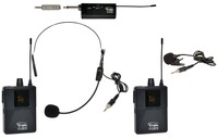 Galaxy Audio GTU-VSP5AB  Mini wireless system, 1 headset, 1 lav, dual receiver 
