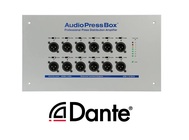 Audio Press Box APB-112-IW-D Active Press Box, In wall, 1 channel DANTE input, 12 LINE/Mic outputs