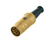 REAN NYS322AG 5-Pin MIDI Cable Connector, Gold/Gold Contacts