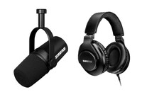 Shure MV7X Headphones Bundle MV7X XLR Podcast Microphone and SRH440A Studio Headphones