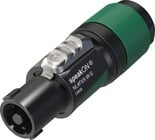 Neutrik NL4FXX-W-S  speakON XX Series Cable End,  4 Pole, Green