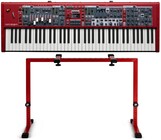 Nord Stage 4 73 Red Stand Bundle 73-Key Hammer-Action Digital Piano with AMS-PFL-KB-STAND, Red