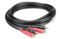Hosa CRA-203AU Stereo Interconnect, Dual RCA to Same, 3 m, Gold-Plated Connections