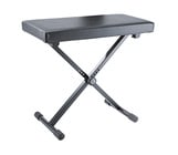 K&M 14075  Wide Keyboard Bench, Black Imitation Leather