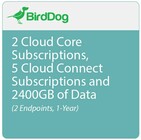 BirdDog BDCLOUDBEST12M 2 Cloud Core Subscription with 5 Cloud Connect Subscriptions and 2400GB of Data, 365 Days