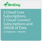 BirdDog BDCLOUDBEST1M  2 Cloud Core with 5 Cloud Connect and 200GB of Data, 30 Days 