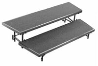 National Public Seating RT2LC Riser, 2 Level Tapered & Carpeted, Includes: RT8C, RT16C