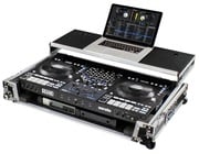 Odyssey FZGSRANE4W1 RANE FOUR 1U Flight Case with Glide Style Laptop Platform and Wheels