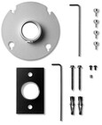 Shure A900-S-PM 1.5" Pole Mount Kit, Square, No Cover, Pole Not Included