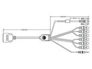 Xenarc CABLE-26P-YV  6' 26-Pin YV Series Monitor HDMI/VGA/DVI/AV Input Cable