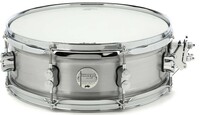 Pacific Drums Concept Series Natural Satin Brushed Aluminum 6.5x14" 1.2mm Snar MAG Throw-off™, True-Pitch Tuning™ Rods, and Remo Heads