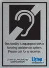 Listen Technologies LA304 Assistive Listening Label Kit (Plaque/Window Decal)