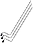 DW DWSMFLT21ALCR  Standard Length Aluminum Floor Tom Leg, 21",Chrome, 3Pack