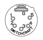 Switchcraft QG5M [Restock Item] 5-pin XLRM QG Insert, Latch Lock