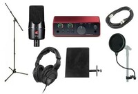 SE Electronics Voice Over Starter Bundle SE X1-A Microphone w/ Stand, Interface, Headphones and More