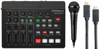 Roland Professional A/V VRC-01 AreoCaster Streaming Mixer With ATR1100X Microphone and Free 6' USB-C Cable