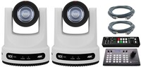 PTZOptics 2 - PT20X-4K-G3 PTZ Camera Bundle,White