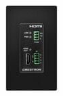 Crestron HD-RXC-4KZ-101-1G-B DM Lite 4K60 4:4:4 Receiver for HDMI, RS-232, and IR Signal Extension over CATx Cable, Wall Plate, Black
