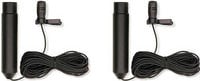 MXL FR-355K Interview kit: Two Lavalier (1 Omni, 1 Cardioid) Mics (48V Phantom Power, with Case)
