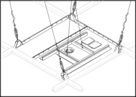 Peerless CMJ455 Variable position suspended ceiling plate, CMJ-455