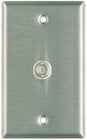 Pro Co WP1019 Plateworks Single-Gang Stainless Steel Wall Plate with 1x BNC Feed Thru Conector
