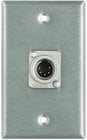 Pro Co WP1050 Single Gang Wallplate with 5-Pin XLRM Connector R, Steel