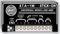 RDL STA1M Dual Balance / Unbalance Line Amp, -12 to 20dB Gain