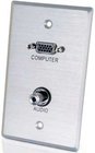 Cables To Go 40505 Wallplate, HD15  VGA, Alum