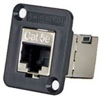 Switchcraft EHRJ45P5ES RJ45 CAT5e EH Series Panel Mount Connector, Feed Through, Shielded