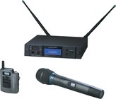 Audio-Technica AEW-4313AC Wireless Bodypack/Handheld Dual Microphone System, AEW-T3300a Cardioid Condenser Mic, Band C: 541.500 to 566.375 MHz