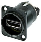 Neutrik NAHDMI-W-B HDMI 1.3 D-Shape Feedthrough Adapter (IP65 Rated, Black Finish)