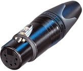 Neutrik NC5FXX-B 5-Pole XX Series XLR-F Cable Connector (Black Housing, Gold Contacts)