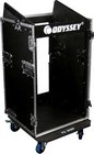 Odyssey FR1016W Portable Rack with Casters - 10 RU Top,16 RU Bottom