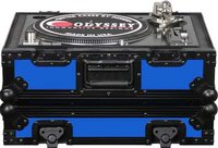 Odyssey FR1200BKBLUE DJ CD Player/Turntable Case (Blue with Black Hardware)