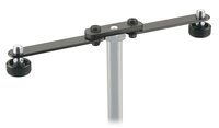 K&M Stands 23510B 8" Hinged Microphone Bar, Holds 2 Mics